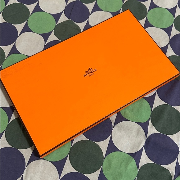 Hermès Blue and Yellow Silk Scarf - Picture 9 of 9